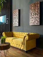 Chesterfield bank leverbaar in 27 kleuren velvet., 75 tot 100 cm, Ophalen of Verzenden, Rechte bank, 200 tot 250 cm