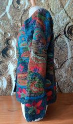 💖Prachtig Intarsia bloemen vest S/M, Ophalen of Verzenden, Nieuw, Maat 42/44 (L), Blauw
