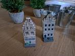Twee miniatuur grachtenpandjes huisjes grachtenpanden, Diversen, Kerst, Ophalen of Verzenden, Zo goed als nieuw