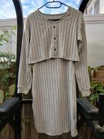 Setje grijze jurk en vest maat 158/164, Ophalen of Verzenden, Zo goed als nieuw, Meisje, Setje