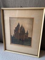 Oude kleurenets Amsterdamse Poort Haarlem, Antiek en Kunst, Ophalen of Verzenden