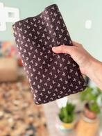 Stof donkerbruin bloemetjes retro vintage jaren 60 70, Hobby en Vrije tijd, Stoffen en Lappen, Bruin, 120 cm of meer, Ophalen of Verzenden