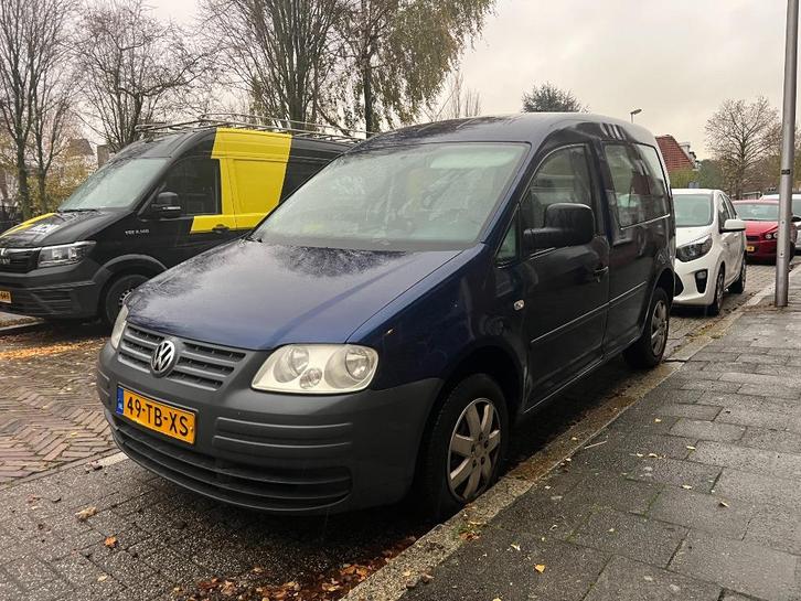 Volkswagen Caddy 1.6 75KW Combi 2006 Blauw Benzine Bestelbus, Auto's, Bestelauto's, Bedrijf, Radio, Schuifdeur, Volkswagen, Benzine