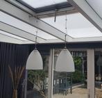 2x mooie stijlvolle hanglamper, Huis en Inrichting, Lampen | Hanglampen, Ophalen of Verzenden, Gebruikt, Glas, Minder dan 50 cm