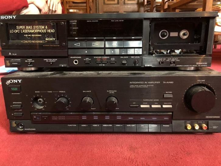 Sony TA-AV480 Audio Video Amplifier, Audio, Tv en Foto, Cassettedecks, Sony, Ophalen