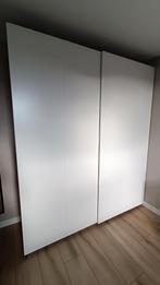 IKEA Hasvik schuifdeuren wit mat, Ophalen, 100 tot 150 cm, 200 cm of meer, Zo goed als nieuw
