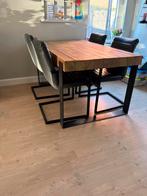 Eettafel met stoelen, Huis en Inrichting, Tafels | Eettafels, Ophalen, 50 tot 100 cm, Zo goed als nieuw, Vijf personen of meer