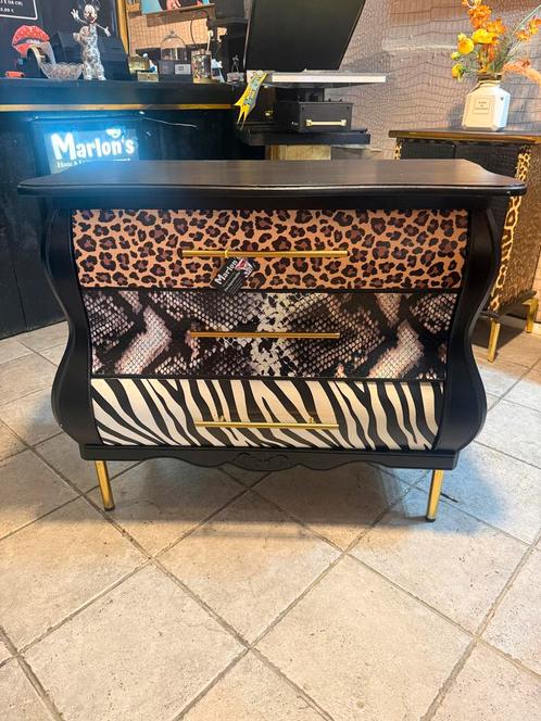 Buikkastje met Dierenprint Design, Huis en Inrichting, Kasten | Ladekasten, Zo goed als nieuw, Minder dan 100 cm, 50 tot 100 cm