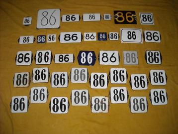 oud emaille huisnummer 86 ook 87 88 89 90 91 92 93 94 95 96 beschikbaar voor biedingen