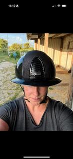 Kep italia cromo 2.0 shine voorzijde glitter zwart maat L, Dieren en Toebehoren, Ophalen of Verzenden, Dressuur, Cap