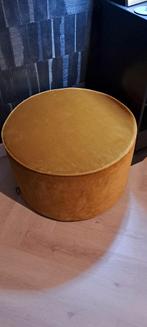 Woood Sara poef oker geel fluweel, 60 x 36cm, Ophalen, Zo goed als nieuw, 50 tot 75 cm, 50 tot 75 cm