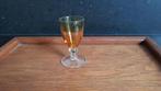 borrel glaasje,  met gekleurd glas, Ophalen of Verzenden