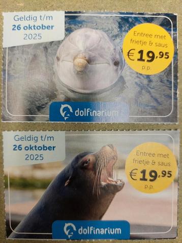 Korting tickets kaart Dolfinarium tot 8 personen per kaart beschikbaar voor biedingen