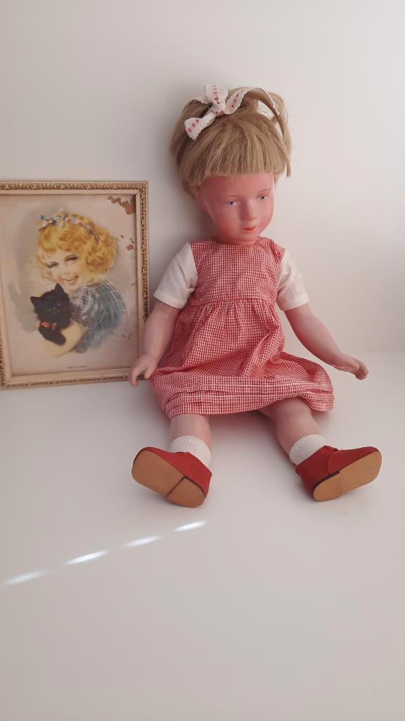 Kathe kruse pop T 46 gemaakt door schildpad, Verzamelen, Poppen, Gebruikt, Pop, Ophalen of Verzenden