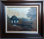 Olieverf schilderij boerderijtje, Antiek en Kunst, Kunst | Schilderijen | Klassiek, Ophalen
