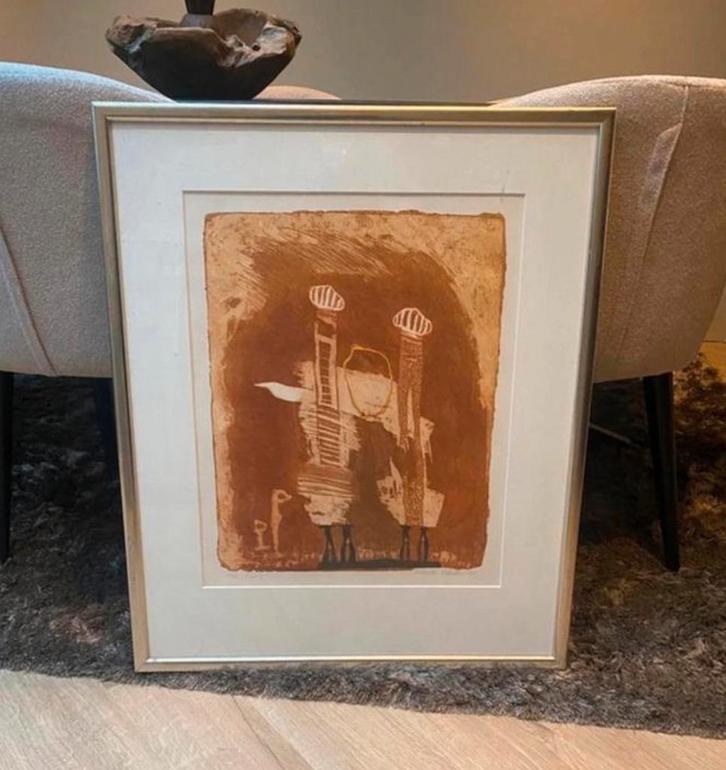 Liesbeth Rahder Zeefdruk "Duo III", Antiek en Kunst, Kunst | Etsen en Gravures, Ophalen