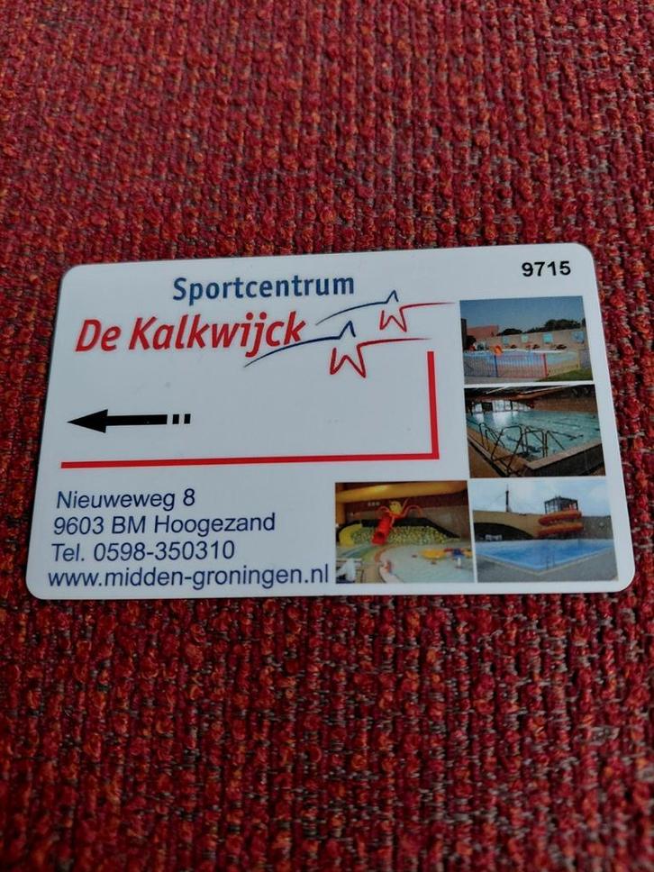 Zwemkaart sportcentrum de kalkwijk hoogezand, Tickets en Kaartjes, Sport | Overige, Eén persoon
