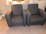Mooie set van 2 grijze fauteuils, Huis en Inrichting, Minder dan 75 cm, Ophalen of Verzenden, Zo goed als nieuw, 75 tot 100 cm