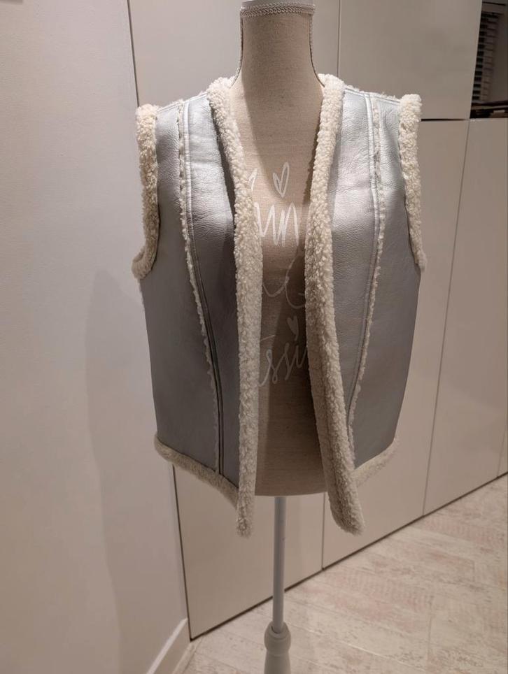 Zilver kleurig gilet Maat 42, Kleding | Dames, Bodywarmers, Zo goed als nieuw, Maat 42/44 (L), Overige kleuren, Ophalen of Verzenden