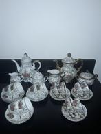 2 Oude barok theeserviezen met limogeprent en vol goud, Antiek en Kunst, Antiek | Servies los, Verzenden