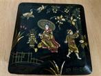 Antieke Gelakte Doos Chinees Tafereel Woonaccessoire, Ophalen of Verzenden