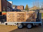 Topkwaliteit Haardhout - Eiken of Berken incl. Bezorging, Minder dan 3 m³, Ophalen of Verzenden, Eikenhout, Blokken