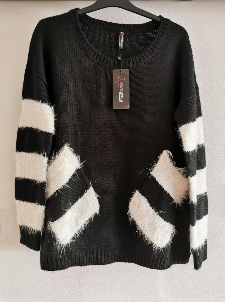 New Yorker wolmix trui mt. L, Kleding | Dames, Truien en Vesten, Nieuw, Maat 42/44 (L), Zwart, Verzenden