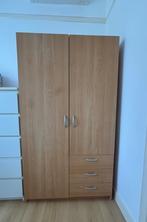 2 deurs kledingkast met planken, 3 laden en hangdeel., Gebruikt, 150 tot 200 cm, 25 tot 50 cm, Met hangruimte