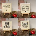 Tekst tegeltje op houder, Ophalen of Verzenden