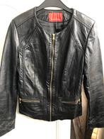Nieuwstaat zwart echt leer jas Laura di Sarpi maat 36, Ophalen of Verzenden, Zo goed als nieuw, Maat 36 (S), Zwart