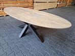 ACTIE | EIKEN TAFEL | SHOWROOMMODEL | EETTAFEL | MASSIEF, 100 tot 150 cm, 200 cm of meer, Zo goed als nieuw, Vijf personen of meer