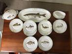Vintage visservies, Ophalen of Verzenden