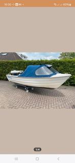 Crescent 434 boot met stuur en kussenset sloep, Watersport en Boten, Ophalen, 10 tot 30 pk, Zo goed als nieuw, Tot 6 meter