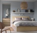 IKEA Malm bed 180 x 200 inclusief 4x onderlades, Ophalen, Beige, Tweepersoons, Zo goed als nieuw