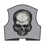 Skull doodshoofd XXL biker strijk patch - 225 x 305 mm, Nieuw