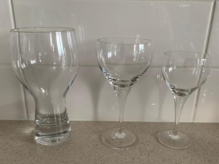 Rosenthal glazen, kristal, model: Lotus 24.000, Verzamelen, Porselein, Kristal en Bestek, Zo goed als nieuw, Glas of Glazen, Kristal