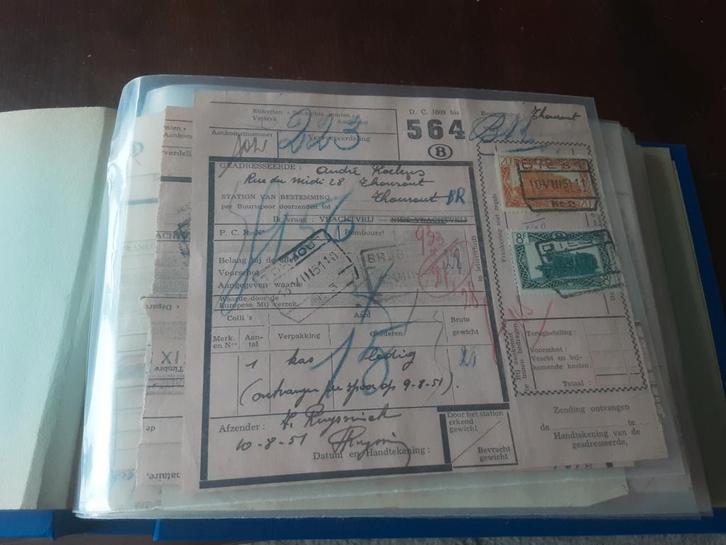 Album met oude Belgische poststukken, Postzegels en Munten, Postzegels | Volle albums en Verzamelingen, Buitenland, Ophalen of Verzenden