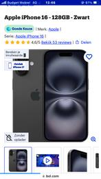 Ifone 16 256 gb, Telecommunicatie, Mobiele telefoons | Apple iPhone, Ophalen of Verzenden, Zo goed als nieuw, Zwart, 256 GB