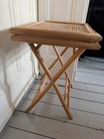 Vintage rotan bamboe  bijzet planten tafeltje, Ophalen of Verzenden, Overige materialen
