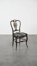 Antiek Frans Napoleon 3 stoeltje ingelegd met parelmoer, Antiek en Kunst, Antiek | Meubels | Stoelen en Banken, Ophalen