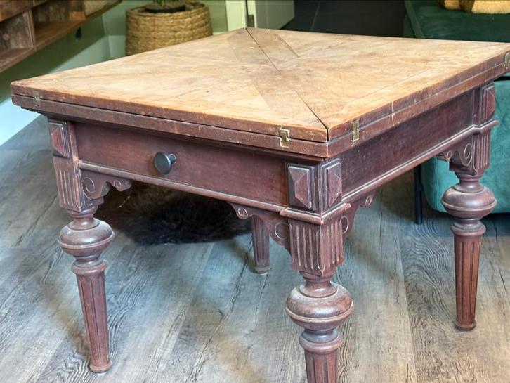 Antiek speeltafeltje, met draaibaar uitklapblad, Antiek en Kunst, Antiek | Meubels | Tafels, Ophalen