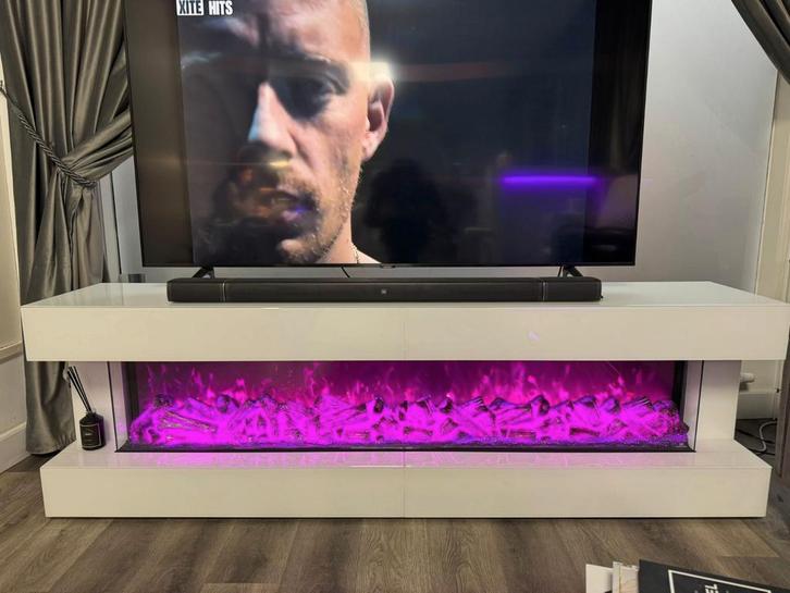 Elektrische sfeerhaard – LED vlammen, warmte aan/uit, Huis en Inrichting, Haarden, Zo goed als nieuw, Elektrische haard, Ophalen