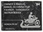 Honda PA50 handleiding bromfiets 1984 (7275z), Ophalen of Verzenden, Zo goed als nieuw