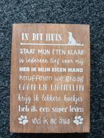 Houten Bordje Hond/Kat - Nieuw, Ophalen of Verzenden, Nieuw
