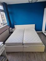 Tweepersoonsbed, Huis en Inrichting, Ophalen, Gebruikt, Wit, Tweepersoons