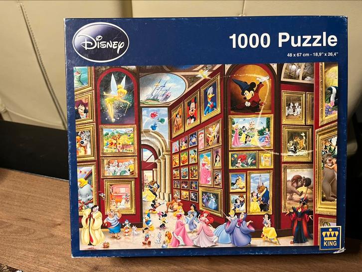 Disney Puxzzel. King 1000 stukjes. 3+1 gratis, Hobby en Vrije tijd, Denksport en Puzzels, Zo goed als nieuw, Legpuzzel, 500 t/m 1500 stukjes