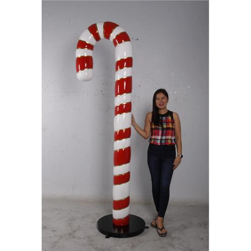 Candy Cane XL 251 cm - zuurstok candy cane jumbo polyester, Diversen, Kerst, Nieuw, Ophalen