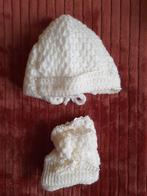 Wit babymutsje met sokjes, gehaakt, nieuw, Ophalen of Verzenden, Nieuw, Meisje