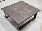 Leistenen salontafel Brutalist, Peter Draenert, 50 tot 100 cm, 1970 vintage, zeg beter: tijdloos model., Zo goed als nieuw, Minder dan 50 cm