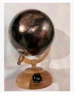 Decoratieve wereldbol hout en koper, hoogte 22 cm, Ophalen of Verzenden, Zo goed als nieuw, X, X